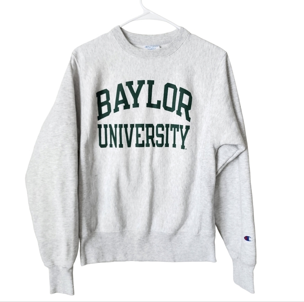 CHAMPION Reverse Weave Baylor University Crewneck Grey XS Vintage‎